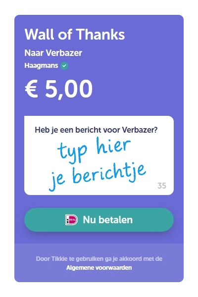 Ik bouw mee met de Wall of Thanks